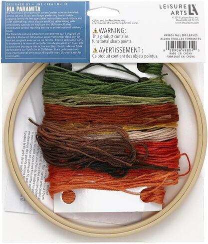 Leisure Arts Embroidery Kit 6" Dandelion - Embroidery Kit for Beginners - for Adults Cross Stitch Kits Cross Stitch Kits Beginners Patterns in Kuwait