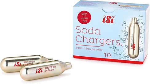 iSi NA North America CO2 Soda Siphon Charger for use with Classic Sodamaker and Soda Siphon, 10 Pack, Gold in Kuwait