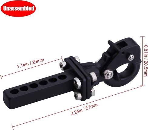 Hobbypark Metal Scale Trailer Hitch Tow Hook Drop Hitch Receiver for 1/10 RC Crawler Traxxas TRX4 Axial SCX10 Rear Bumper Parts (Black) in Kuwait
