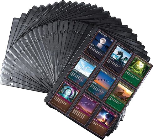 Monster 9 Pocket Trading Card Album with 20 Theft Deterrent, Padded Pages for Extra Protection - Holds 360 TCGs - Compatible with Yugioh, MTG, Magic The Gathering, Pokémon & Sport Cards- Matte Black in Saudi Arabia