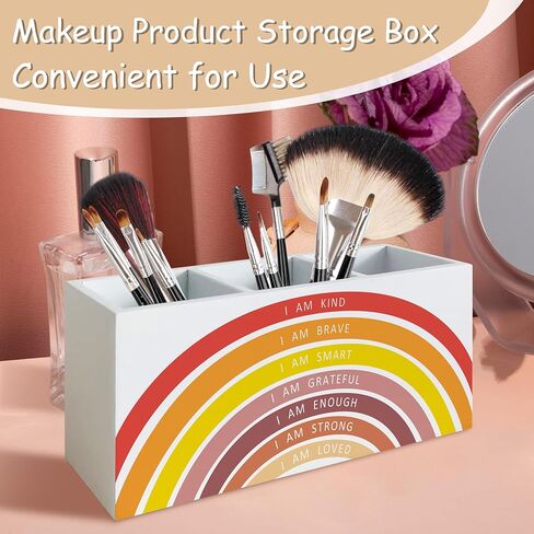 Boho Rainbow Ebordations Eversipations Pen Pency Pency For School Classroom Desk ، أنا طيب شجاع Smart Smart Inspiration Makeup Brush Holder منظم للحمام الغرور in Kuwait