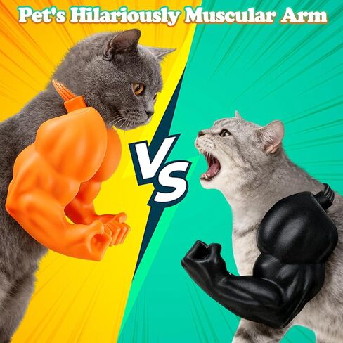 سلاح عضلات القطط المضحكة ، ذراع رقبة القط ثلاثية الأبعاد مع العضلات ، ملحق أزياء القطط في عيد الهالوين للباس الحيوانات الأليفة ، تأثيري ، حفلات وصور (أسود) in Kuwait