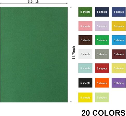 ورق بطاقات لامع، ألوان متنوعة للمشروعات الحرفية (11 ورقة) in Kuwait