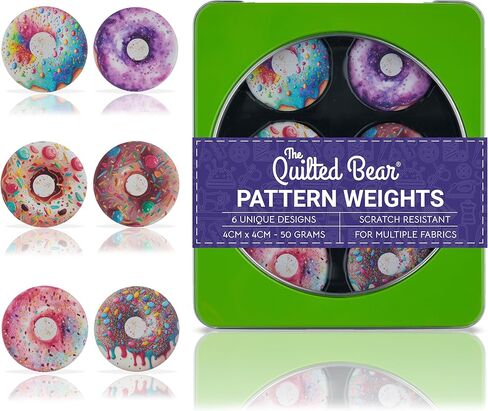 The Quilted Bear Pattern Weight Set – Scratch-Resistant Fabric Weights for Secure Pattern Cutting, Sewing Supplies & Quilting Supplies (TQB - Roses) in Saudi Arabia