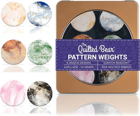 The Quilted Bear Pattern Weight Set – Scratch-Resistant Fabric Weights for Secure Pattern Cutting, Sewing Supplies & Quilting Supplies (TQB - Roses) in Saudi Arabia