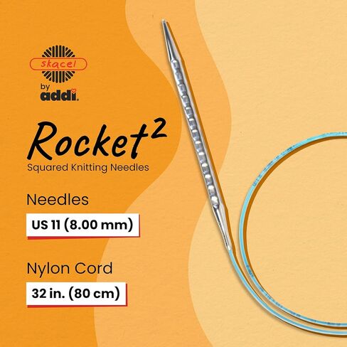 addi Rocket2 [Squared] Circular Knitting Needles - 32 Inch, US 11 (8.0mm) in Saudi Arabia