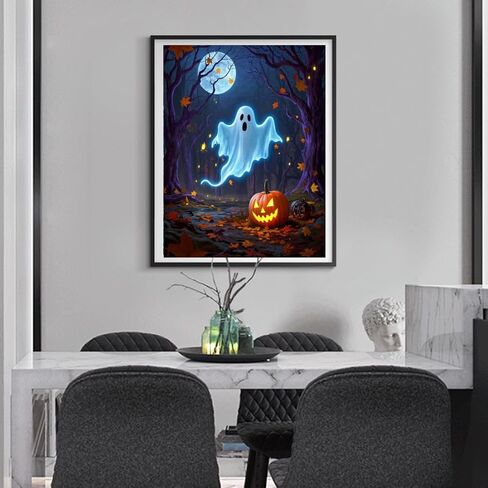 ACANDYL Halloween DIY Paint by Numbers Kit for Adults Beginner Paint by Number for Adults Cat Canvas Painting by Number Pumpkin DIY Acrylic Oil Painting on Canvas Arts Craft Decoration 16x20 Inch in Saudi Arabia