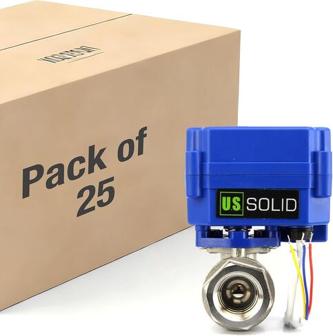 U.S. Solid Motorized Ball Valve- 1/4inches Stainless Steel Electrical Ball Valve with Full Port, 9-24V AC/DC and 3 Wire Setup by U.S. Solid in Saudi Arabia