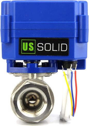 U.S. Solid Motorized Ball Valve- 1/4inches Stainless Steel Electrical Ball Valve with Full Port, 9-24V AC/DC and 3 Wire Setup by U.S. Solid in Saudi Arabia
