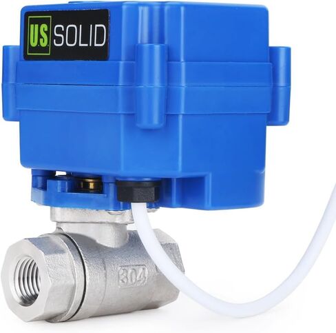 U.S. Solid Motorized Ball Valve- 1/4inches Stainless Steel Electrical Ball Valve with Full Port, 9-24V AC/DC and 3 Wire Setup by U.S. Solid in Saudi Arabia
