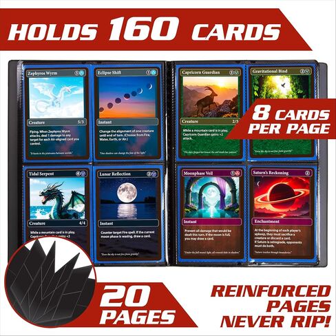Monster Binder - ألبوم كارت تخزين 4 جيوب - أصفر مطفي (جيوب مضادة للسرقة تحمل 160 Yugi1aPokemon، بطاقات Magic the Collecthering ) in Saudi Arabia