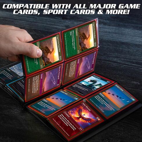 Monster Binder - ألبوم كارت تخزين 4 جيوب - أصفر مطفي (جيوب مضادة للسرقة تحمل 160 Yugi1aPokemon، بطاقات Magic the Collecthering ) in Saudi Arabia