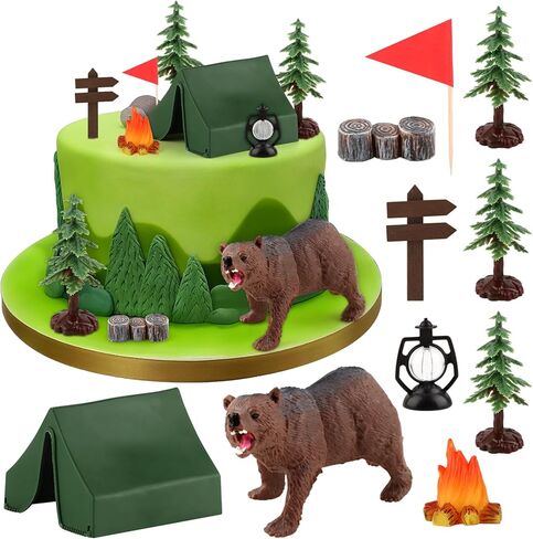 Hooqict 21 Pieces Golf Cake Decorations with Mini Cart, Ball, Clubs, Red Flag Golf Cake Toppers & Cupcake Toppers for Men Sports Themed Birthday Party Decorations Supplies in Kuwait