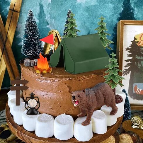 Hooqict 21 Pieces Golf Cake Decorations with Mini Cart, Ball, Clubs, Red Flag Golf Cake Toppers & Cupcake Toppers for Men Sports Themed Birthday Party Decorations Supplies in Kuwait