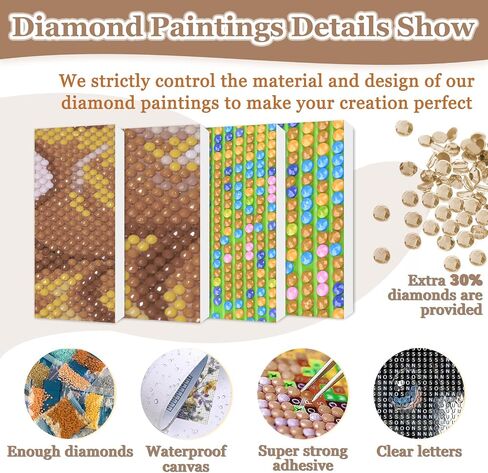 مجموعات الطلاء Maxbye Diamonds للبالغين ، طقم فن الماس Cat Cat Cat 5d للمبتدئين ، DIY Cat Round Gems Full Diamond Create Decor in Saudi Arabia