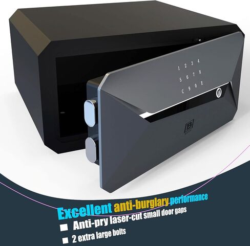 بصمات الأصابع Smart Safe Box Security مع مفتاح ، 1.2 Cubic ، صندوق أمان للمكتب المنزلي (1.2 قدم مكعب-30 عامًا) in Saudi Arabia