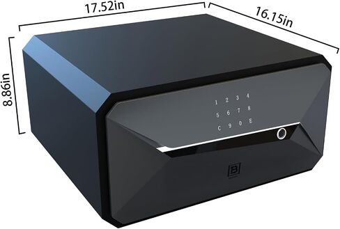 بصمات الأصابع Smart Safe Box Security مع مفتاح ، 1.2 Cubic ، صندوق أمان للمكتب المنزلي (1.2 قدم مكعب-30 عامًا) in Saudi Arabia