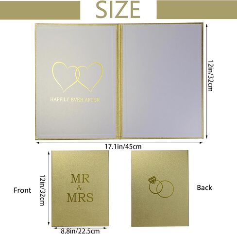 بطاقة زفاف كبيرة ، بطاقة تحية MR و MRS ، بطاقات دش الزفاف الذهبية السوداء تهنئة بطاقات المشاركة ، دش الزفاف ضيف كتاب لزخارف الحفلات in Kuwait