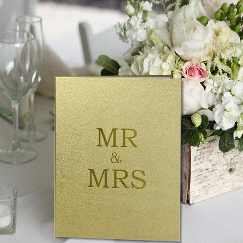بطاقة زفاف كبيرة ، بطاقة تحية MR و MRS ، بطاقات دش الزفاف الذهبية السوداء تهنئة بطاقات المشاركة ، دش الزفاف ضيف كتاب لزخارف الحفلات in Kuwait