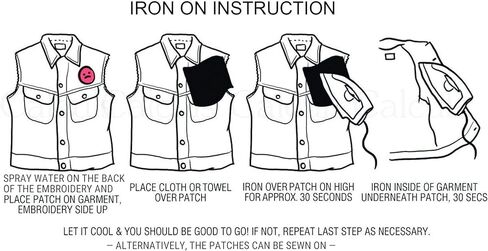 قطعتان من رقعة حروف السلام مع علامة زهور ملونة - يمكن كيها/خياطتها - رقعات هيبي ريترو، زينة لطيفة للسترات والجينز والملابس وحقائب الظهر وحقائب اليد in Kuwait