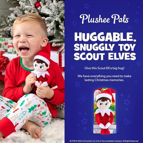 The Elf on the Shelf Plushee Pals - 17-inch The Elf on the Shelf Scout Elf Plush Toys - Huggable and Lovable Blue Eyed Girl Stuffed Elf Plush in Saudi Arabia