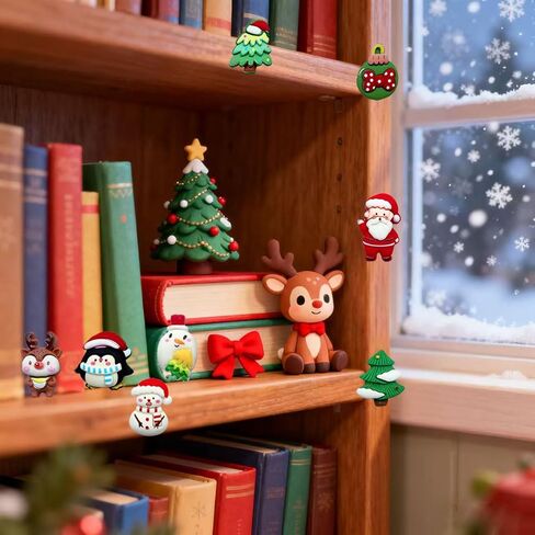 LOPURO Christmas Resin Flatback Charms, 36Pcs Christmas Assorted Craft Resin Ornaments Miniature Ornaments Santa Snowman Tree Bell Slime Supplies for DIY Scrapbooking Jewelry Cell Phone Case in Saudi Arabia