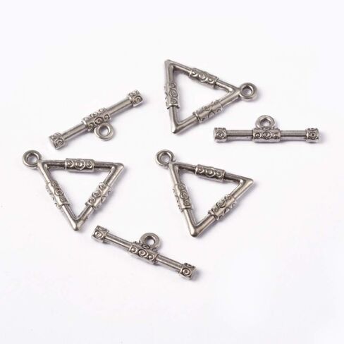 Beadthoven 10Sets Tibetan Style Rose IQ Toggle Clasps for Valentine's Jewelry Making Lead Antique Silver Necklace Bracelets Clasp Sets DIY Crafts Finding Accessory Free & Cadmium Free & Nickel Free in Kuwait