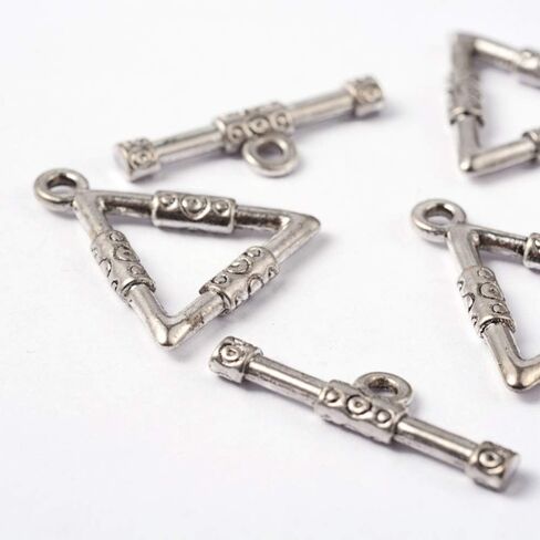 Beadthoven 10Sets Tibetan Style Rose IQ Toggle Clasps for Valentine's Jewelry Making Lead Antique Silver Necklace Bracelets Clasp Sets DIY Crafts Finding Accessory Free & Cadmium Free & Nickel Free in Kuwait