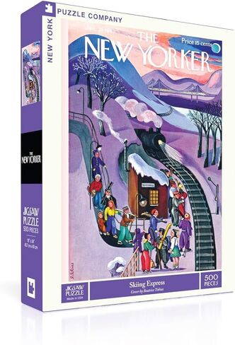 New York Puzzle Company - New Yorker Sledding in The Park - 500 Piece Jigsaw Puzzle in Saudi Arabia