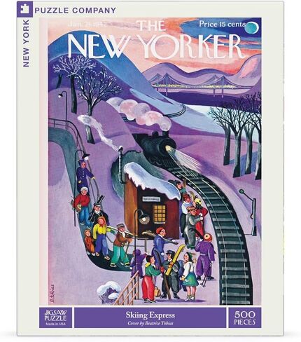 New York Puzzle Company - New Yorker Sledding in The Park - 500 Piece Jigsaw Puzzle in Saudi Arabia