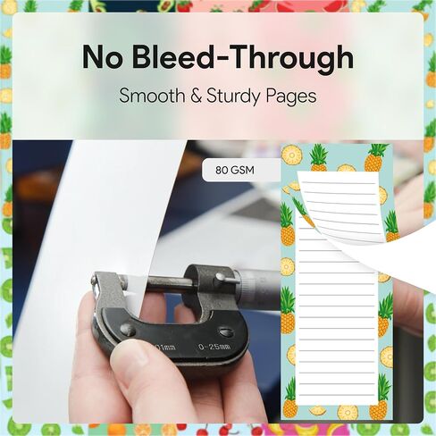 8 Magnetic Notepads – Notepads for Grocery List, Shopping List, To-Do List, Reminders -Strong Magnetic Back- Memo Notepad with Floral Designs | 25 Sheets per Pad 7.5 x 3.5 inch (8 Pack) in Kuwait