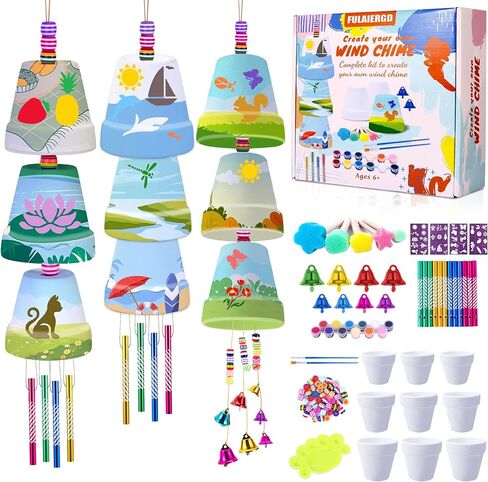 6 أجهزة كمبيوتر مثال عيد الهالوين الأواني النضرة لطلاءات الطلاء-5 ألوان السيراميك غير الملحوظة لطلاء طقم الحرف الطلاء الخاص بك من الطين السيراميك الأواني ديي هالوين للأطفال in Kuwait