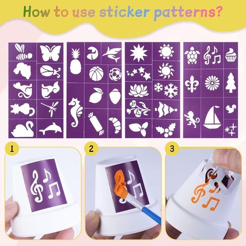 6 أجهزة كمبيوتر مثال عيد الهالوين الأواني النضرة لطلاءات الطلاء-5 ألوان السيراميك غير الملحوظة لطلاء طقم الحرف الطلاء الخاص بك من الطين السيراميك الأواني ديي هالوين للأطفال in Kuwait