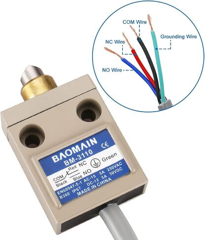 Baomain الحد التبديل BM-3112 (TZ-3112) مختومة المكبس الأسطوانة لحظة 1NO 1NC SPDT IP67 مقاوم للماء in Saudi Arabia