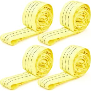 4 قطع من أشرطة رفع البوليستر لرفع الأشياء شديدة التحمل، حبال رفع مستديرة لا نهاية لها من البوليستر لرفع البضائع القطر 5300 رطل، سعة رأسية 4240 رطل، سلة 10600 رطل (4 أقدام) in Kuwait