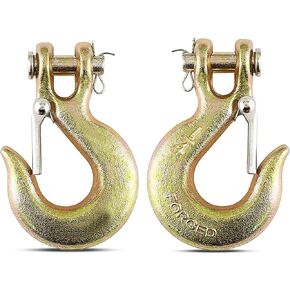 5/16Inch Clevis Slip Hook, 4Pack Heavy Duty Forged Steel Safety Hook with Safety Latch, G70 Tow Chain Clevis Grab Hook for Trailer Truck Transport Tow Chain Hook，3/4 in Opening,14,000 Lb Capacity in Kuwait