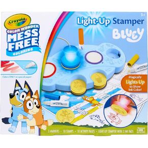 Crayola Magic Light Up Bluey Stamper Art Set, Toddler Mess Free Coloring & Stamping Kit, Holiday for Kids, Bluey Toys, Ages 3, 4, 5 in Kuwait