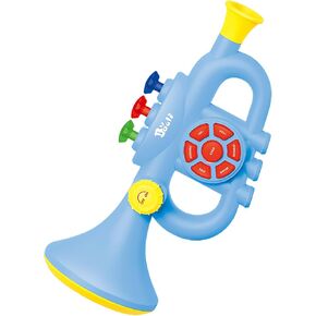 Generic لعبة البوق الموسيقي للأطفال الصغار - لعبة آلة التنوير الموسيقية، تطور الموسيقى، للأولاد والبنات للأعمار 3 4 5 6 7 8، أزرق in Kuwait