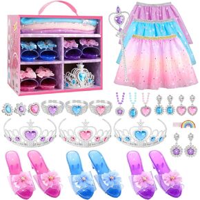 Princess Dress Up Toys and Jewelry Boutique, Girls Role Play Gift Set, Kids Toys for 3-6 Years Girl, Birthday Party Favors, Pretend Play Gifts for Little Girls Aged in Saudi Arabia