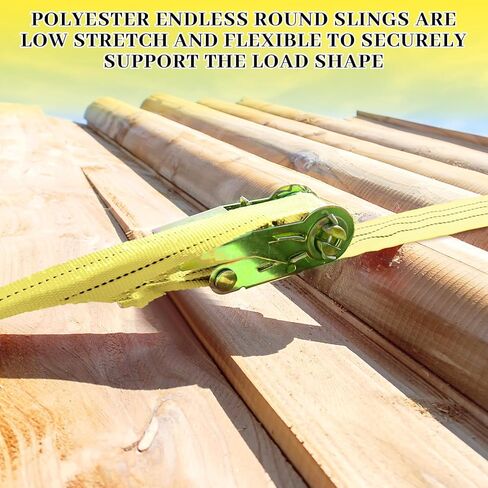 4 قطع من أشرطة رفع البوليستر لرفع الأشياء شديدة التحمل، حبال رفع مستديرة لا نهاية لها من البوليستر لرفع البضائع القطر 5300 رطل، سعة رأسية 4240 رطل، سلة 10600 رطل (4 أقدام) in Kuwait