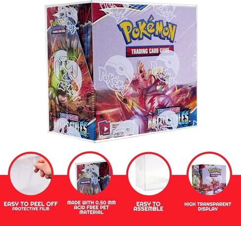 EVORETRO Display Case Protector Compatible with Pokémon TCG Sword & Shield Charizard Ultra Premium Collection Box (Pokemon Collection Box NOT Included) 0.50mm PET Plastic Protector Case in Kuwait
