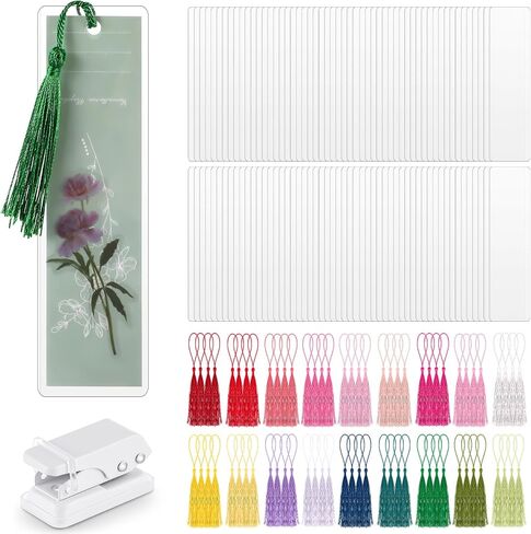 101 PCS DIY Make Making Kit 3 أحجام مرجعية للأكياس البطيخ 5 مل من الأكمام الساخنة الساخنة مع شرابات قوس قزح و puncher تناسب معظم آلات التصفيح الحقيبة in Saudi Arabia