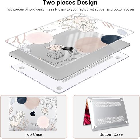 Compatible with MacBook Air 13 inch Case 2022 2021 2020 2019 2018 for Mac A2337 M1 A2179 A1932 Cover Touch ID, Crystal Colorful Lion Plastic Laptop Hard Shell Keyboard Skin Screen Protector in Kuwait