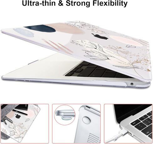 Compatible with MacBook Air 13 inch Case 2022 2021 2020 2019 2018 for Mac A2337 M1 A2179 A1932 Cover Touch ID, Crystal Colorful Lion Plastic Laptop Hard Shell Keyboard Skin Screen Protector in Kuwait