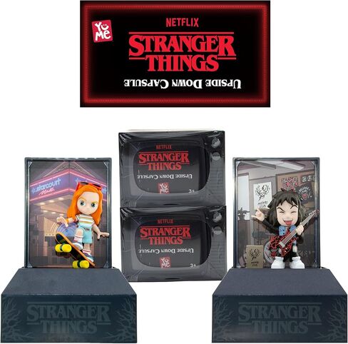 YuMe Official Stranger Things Upside Down Mystery Capsules شخصيات مجسمة بضائع رائعة لتخزين الأشياء في صندوق ألعاب للمعجبين - السلسلة 2، عبوتان in Kuwait