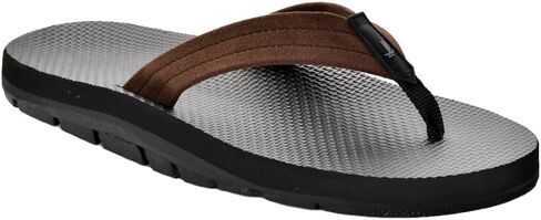 Island Slipper MAUKA Men's Ultrasuede Rubber Sandal (11, BLACK) in Kuwait