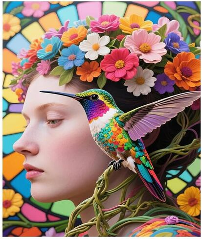 yvkew 5d diamond painting beauty bird bird creative craft craft craft reoft project project medialist rection style style canvas material material colorful clatful on yellow roses 12x16 inch in Saudi Arabia
