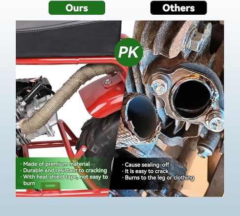 مخرج مركز أنابيب العادم المطورة متوافق مع COLEMAN CT100U CC100X MASSIMO MB100 F-RP GMB100 RASCAL LITE MINI BIKE PREDATOR 79CC 98CC 99CC 3.0HP 154F محرك أجزاء أسود in Kuwait