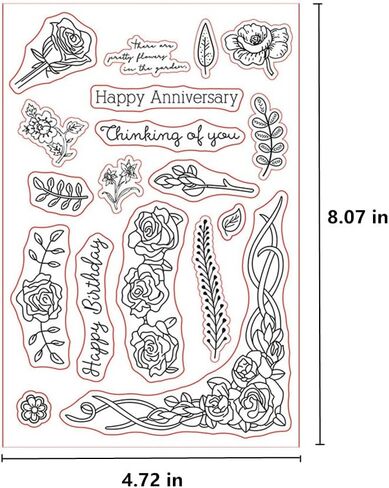 Spring 8pcs Summer Autumn Foliage Leaves Clear Stamps for Card Making Decoration DIY Scrapbooking,Summer Leaf Silicone Transparent Seal Clear Stamps for Embossing Album Decor Craft. in Kuwait