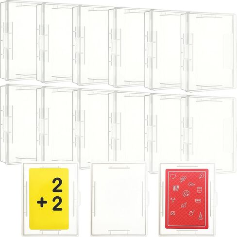 Skylety 6 Pieces Playing Card Case Holder Playing Card Box Game Organizers and Storage Containers Deck, Snaps Closed for Travel and Restaurant in Kuwait